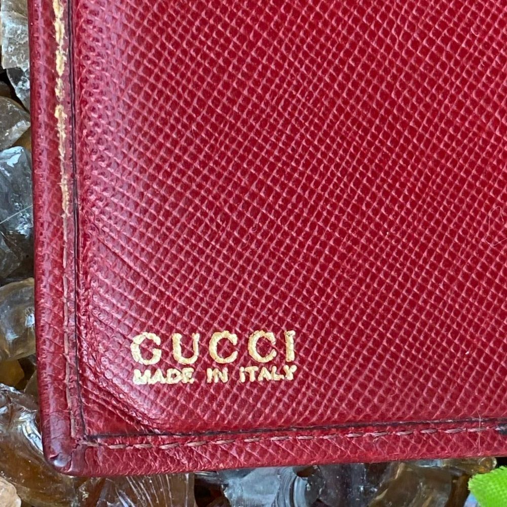 Authentic GUCCI Red Leather Long Slim Double-Sided Wallet w/ COA. Quiet Luxury - Picture 4 of 15